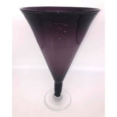 Handblown Glass Centerpiece Violet Bell Vase - Eva Essentials